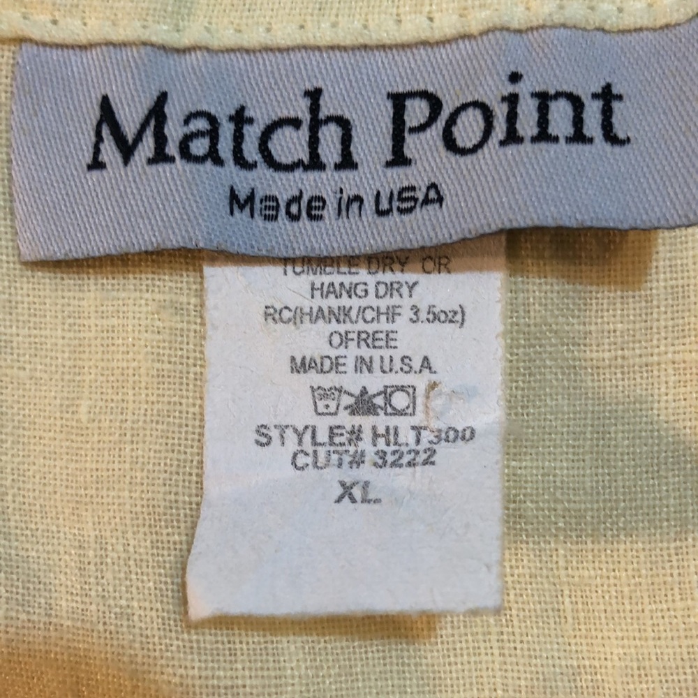 NEW MARKDOWN—Match Point USA Yellow Linen Top - Picture 4 of 5